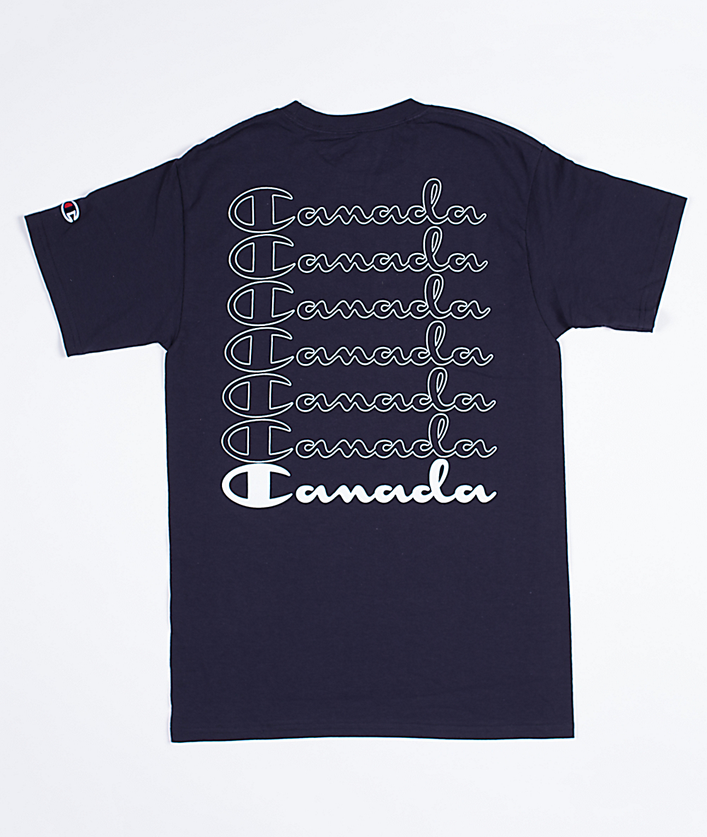 Canada Script Navy \u0026 White T-Shirt 