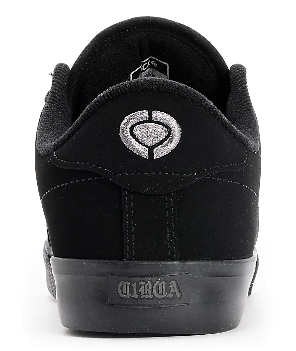 Circa Lopez 50 Suede Black & Black Skate Shoes | Zumiez