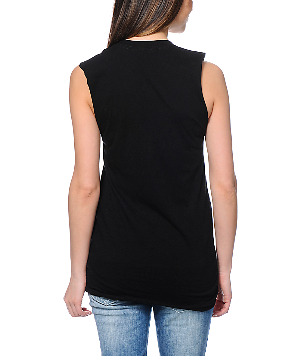 Civil Word Of Mouth Black Muscle Tank Top | Zumiez