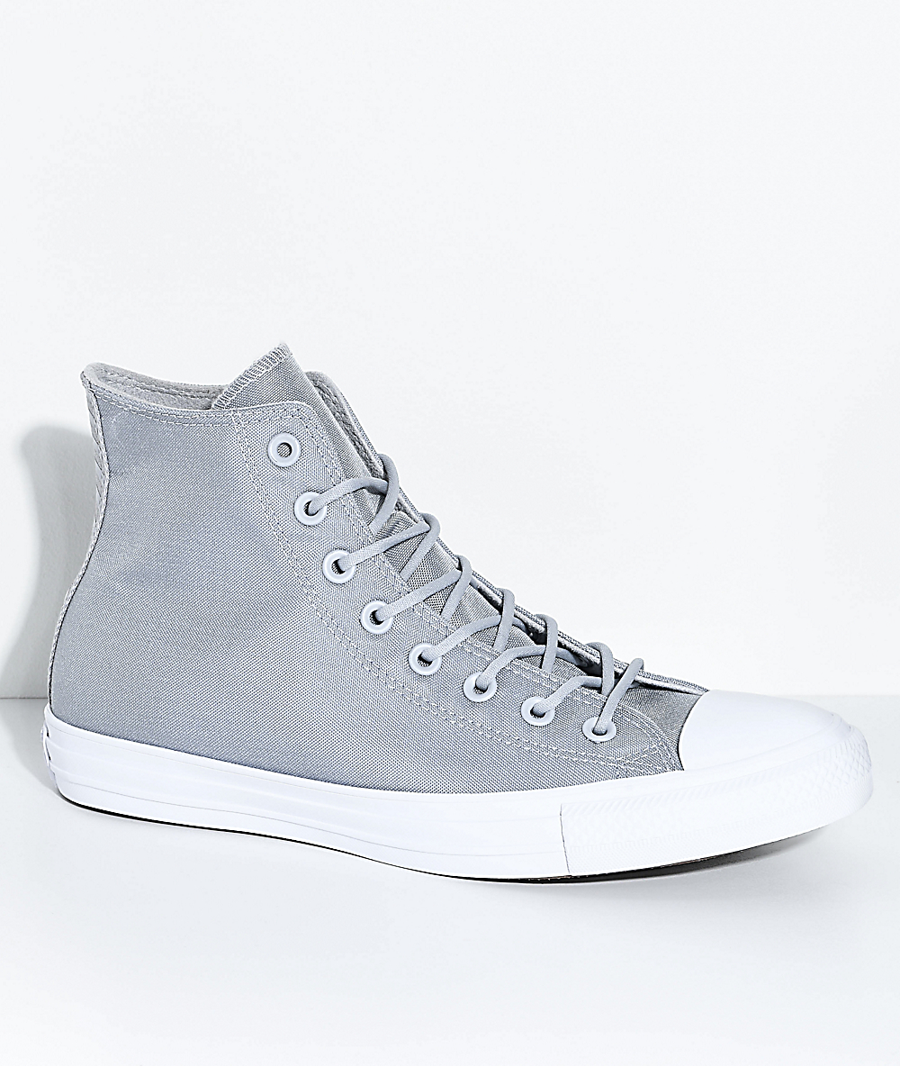 gray and white converse
