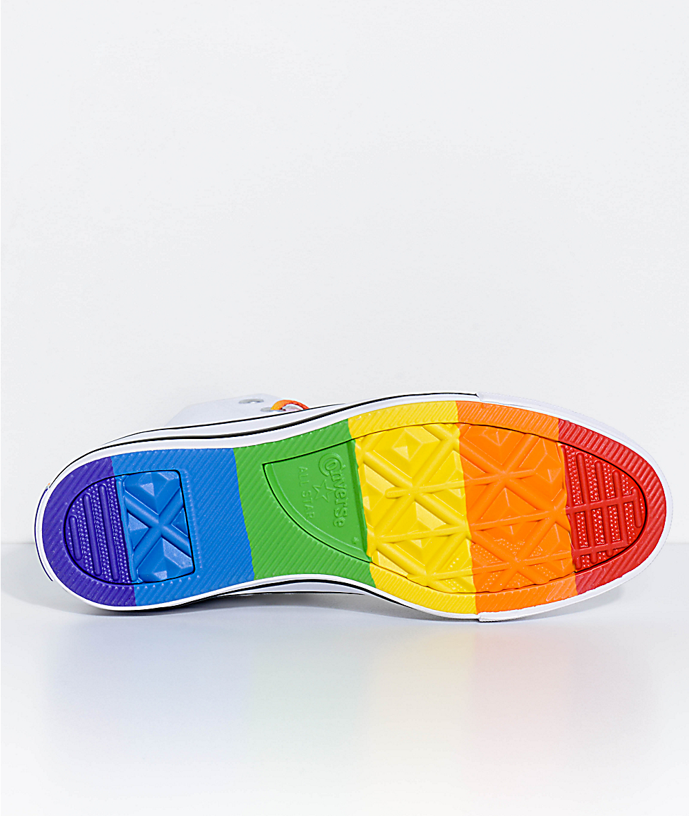 white converse rainbow sole 