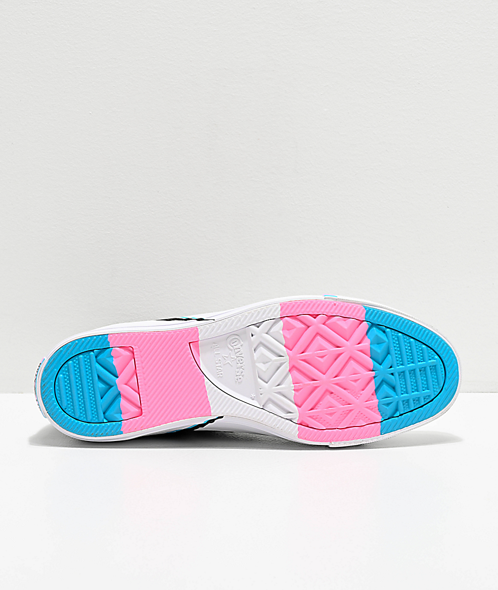 pink and blue converse