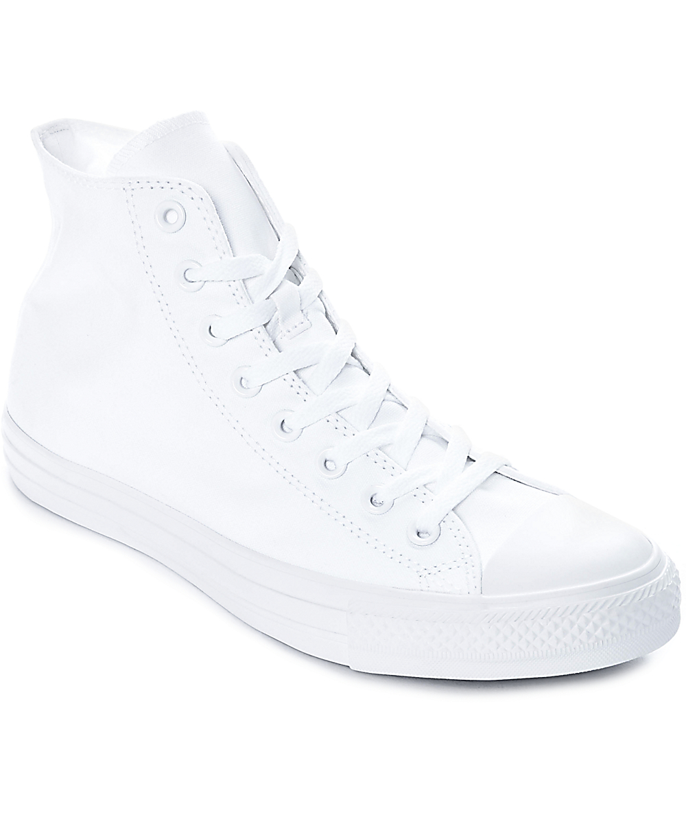 full white converse shoes