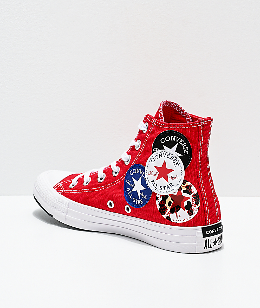 all red converse shoes