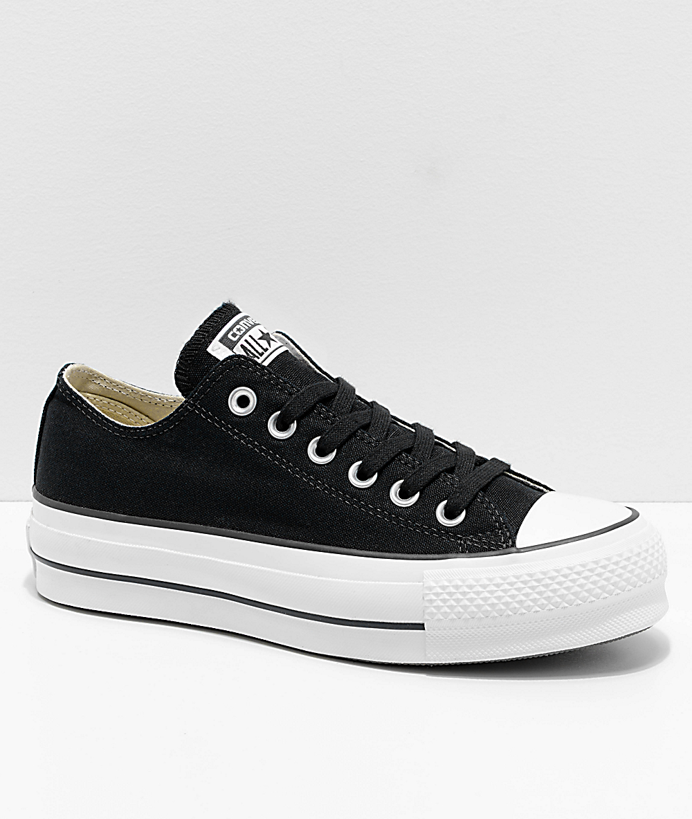 all black converse platform