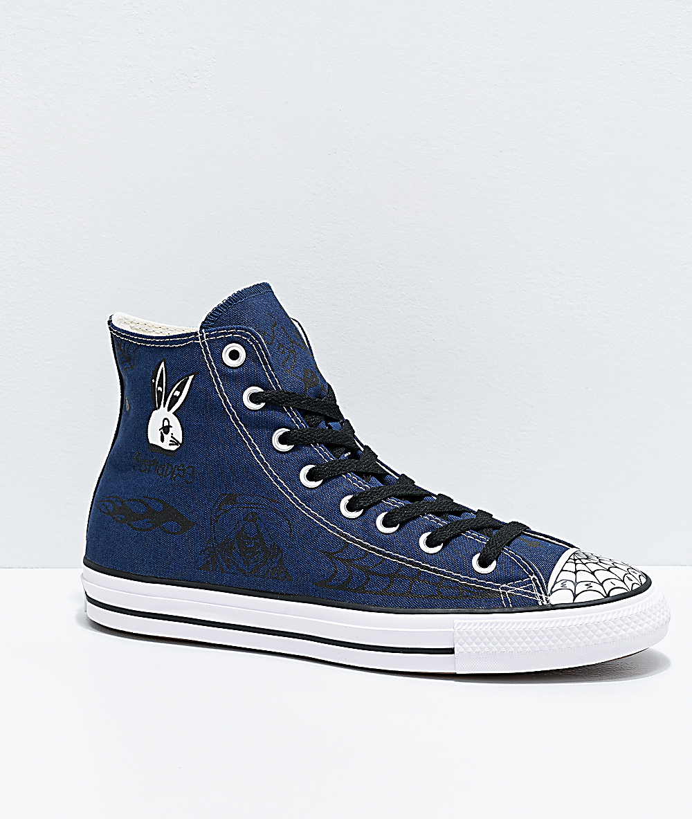converse navy shoes