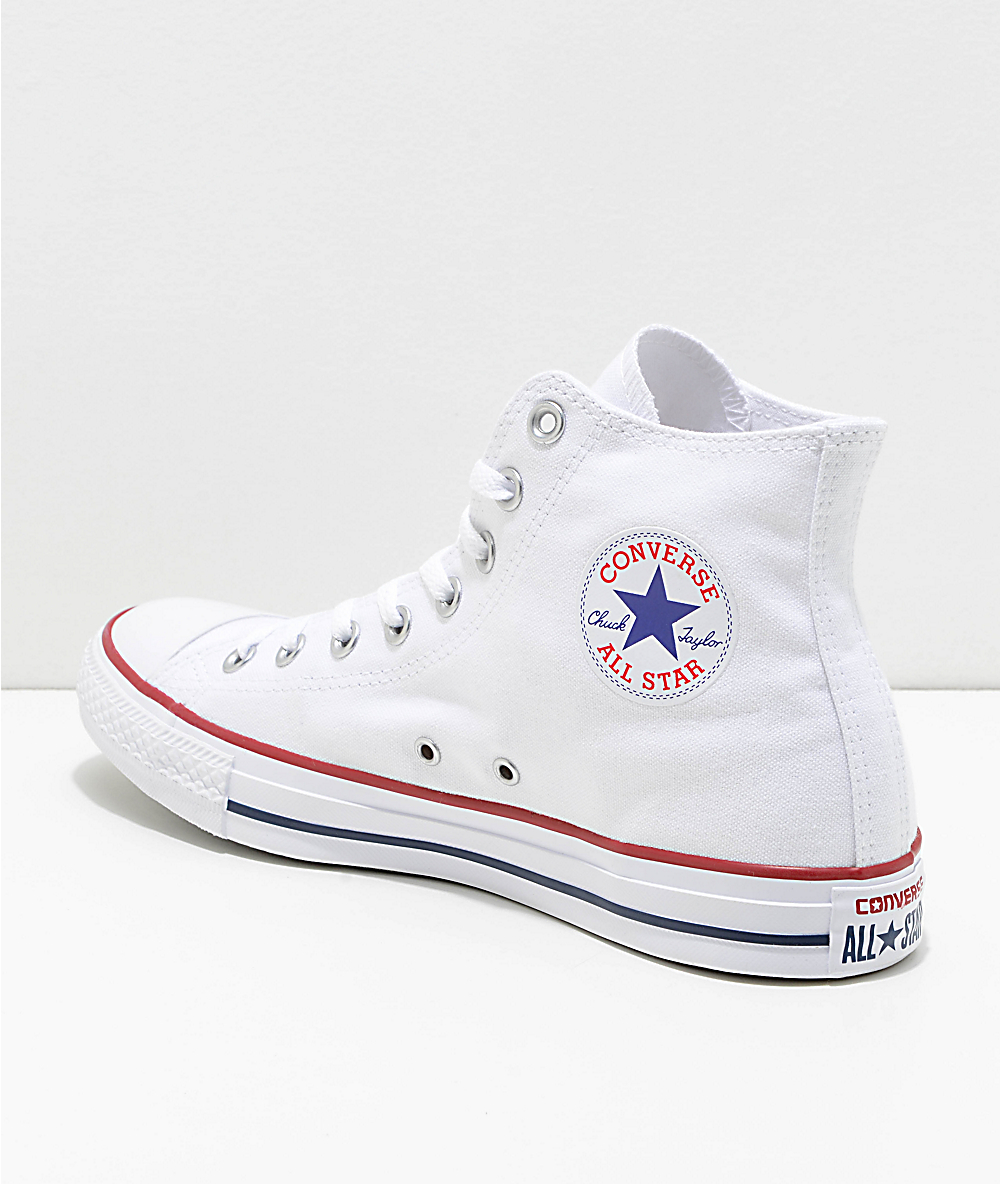 white converse high tops with straps