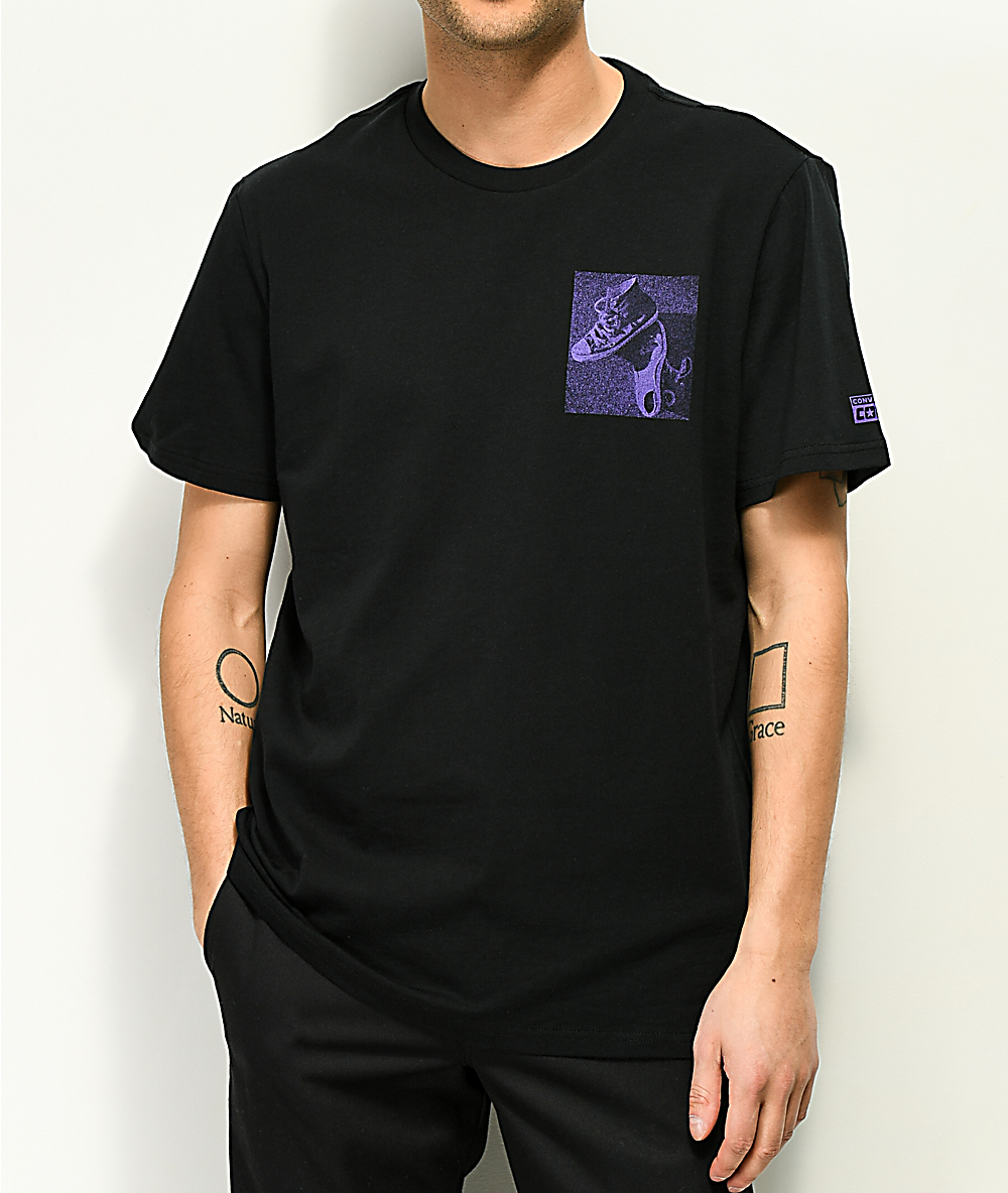 purple converse shirt