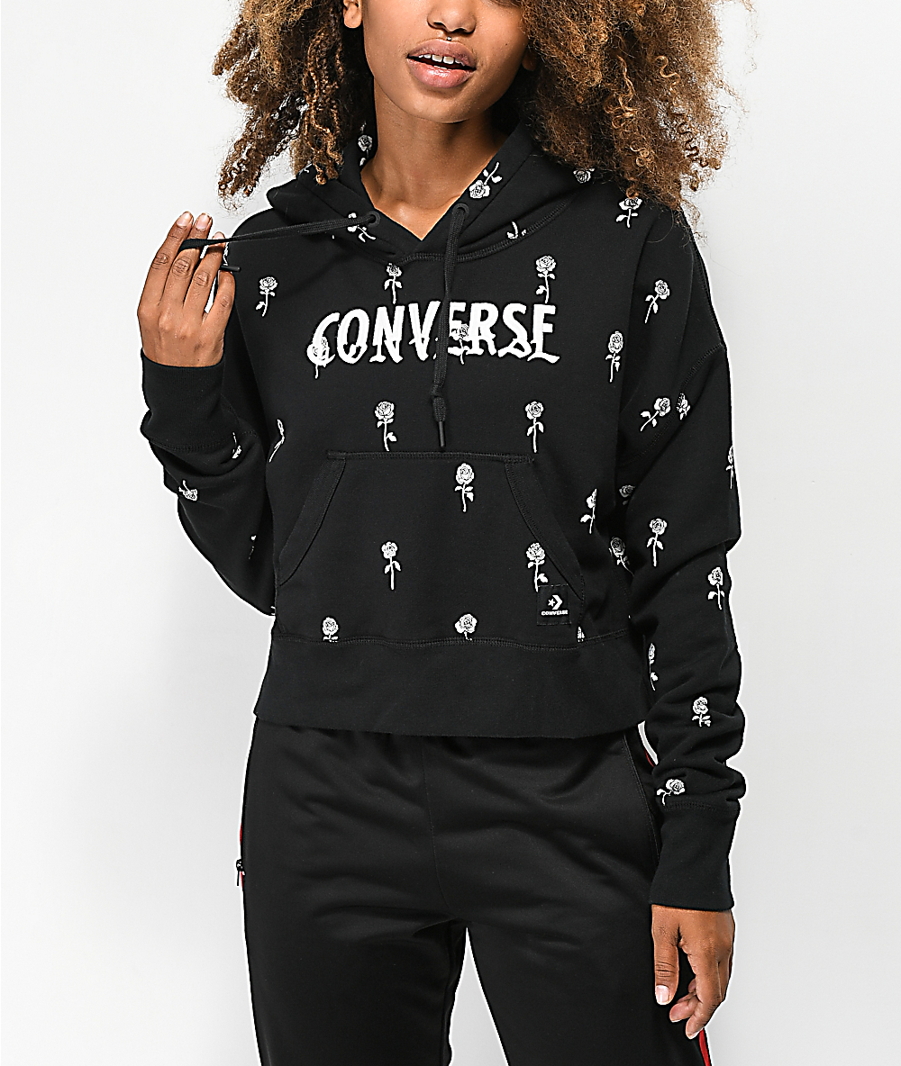 converse crop top hoodie