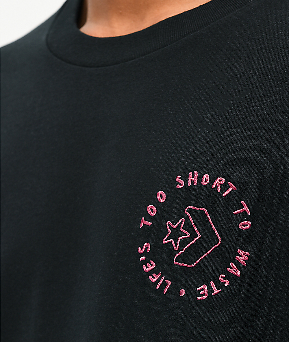 converse t shirt mens pink