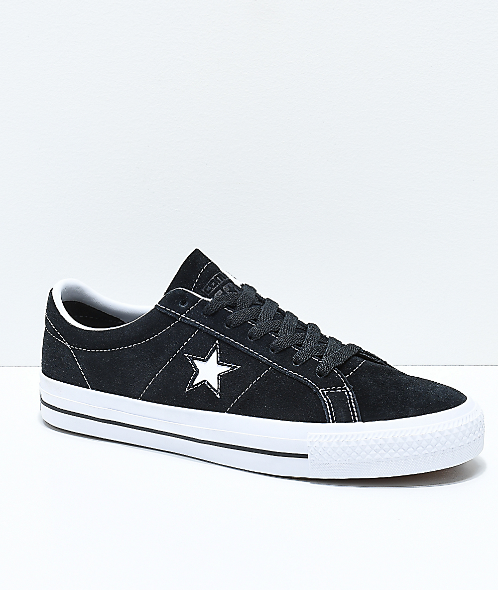 black converse skate shoes