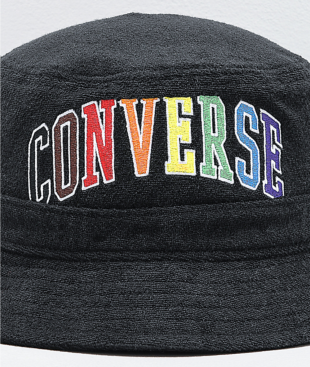 converse bucket hat black