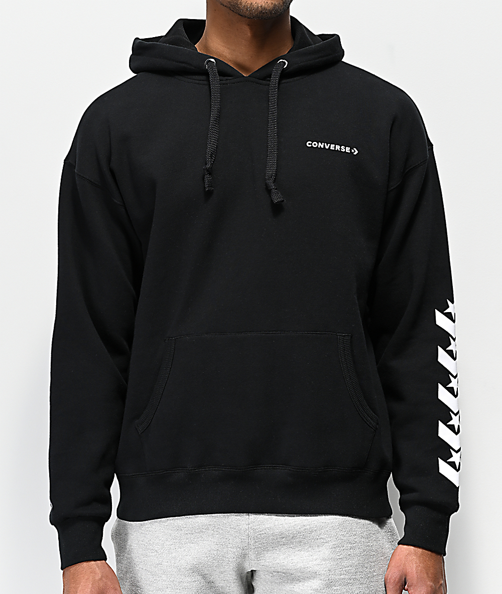mens black converse hoodie