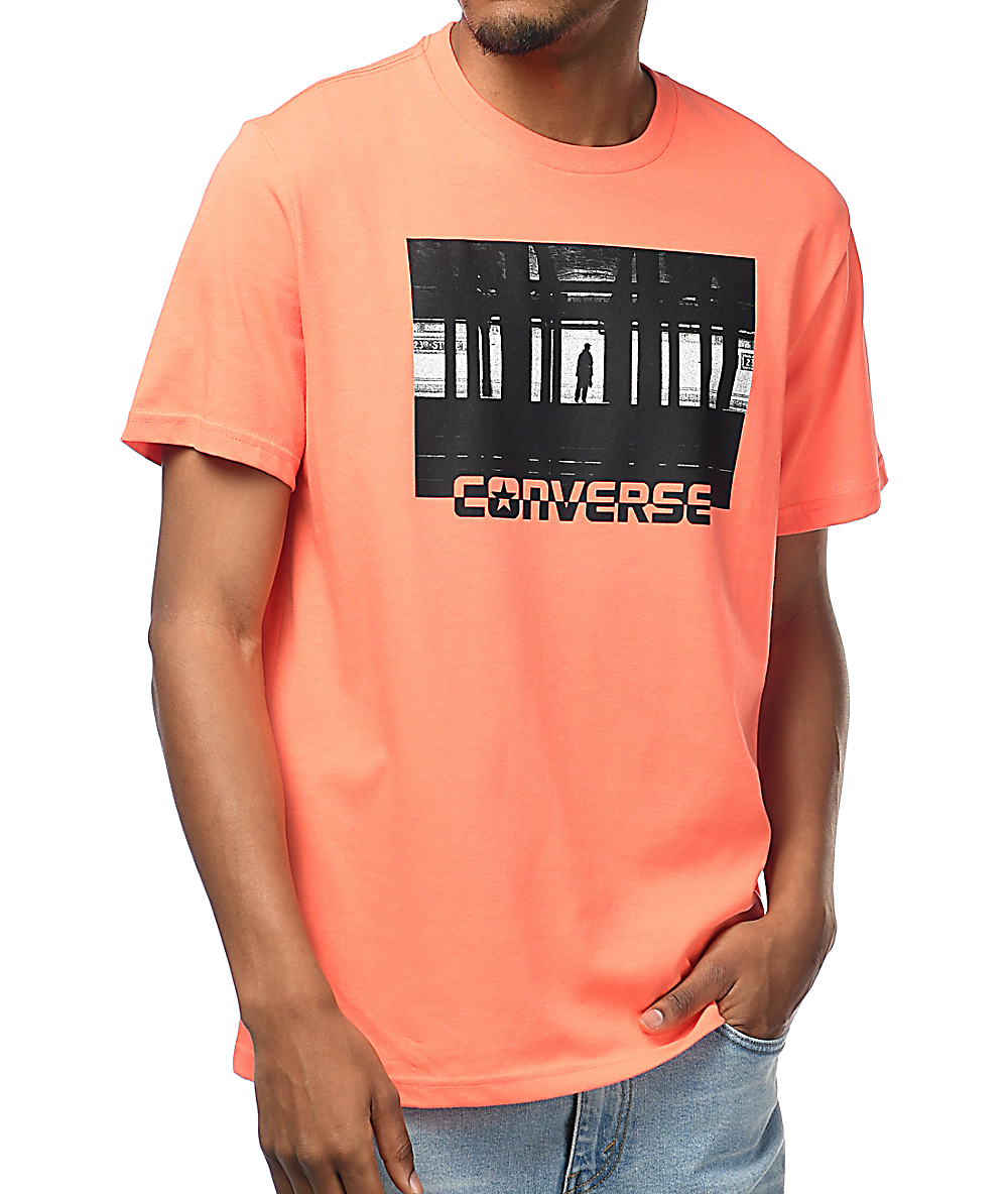 converse t shirt orange