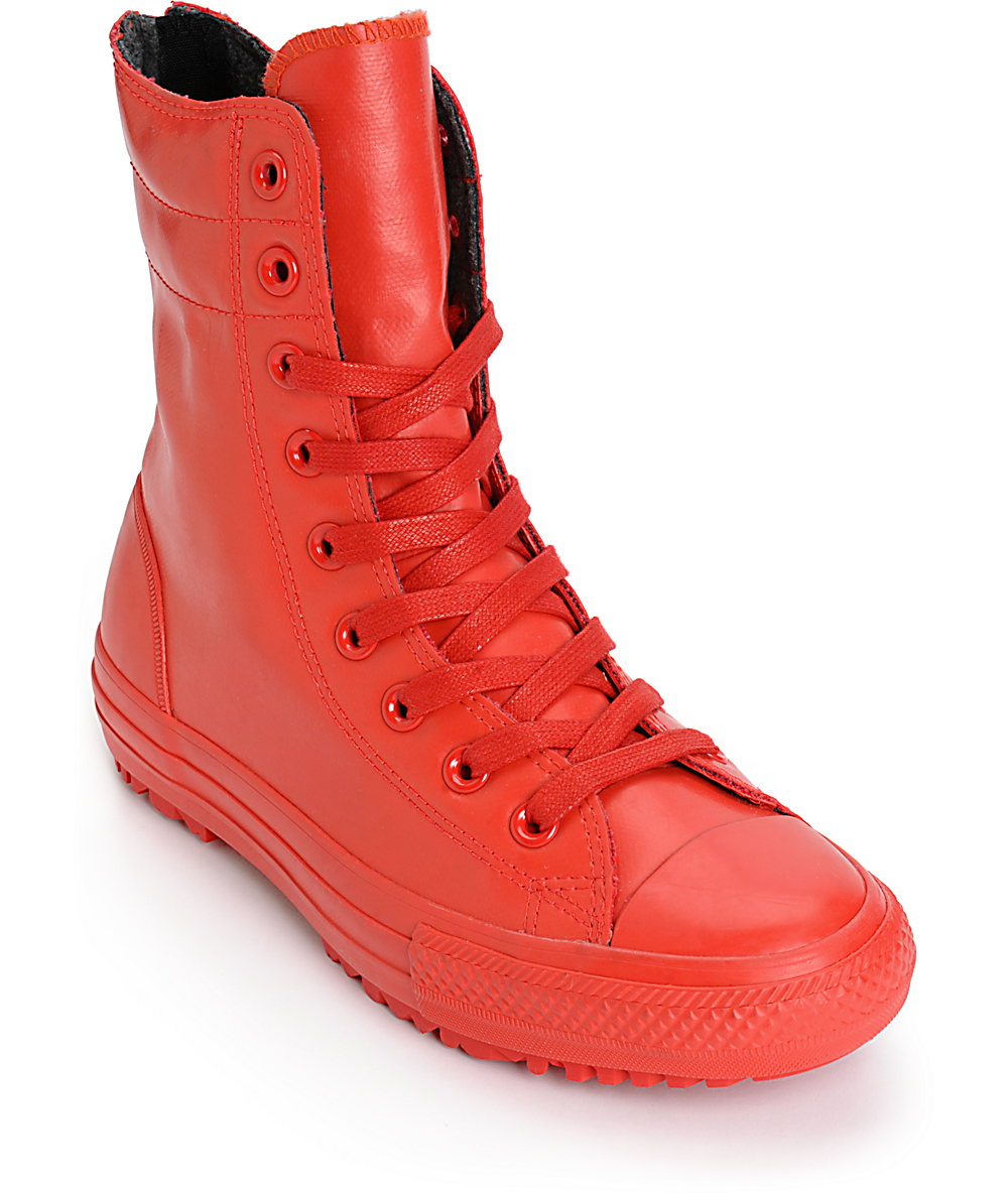 red high top converse sneakers