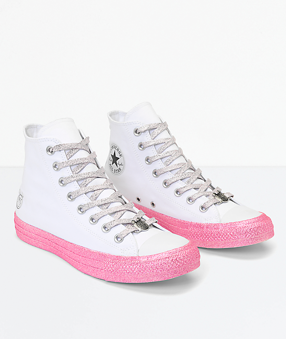 converse rosa glitter