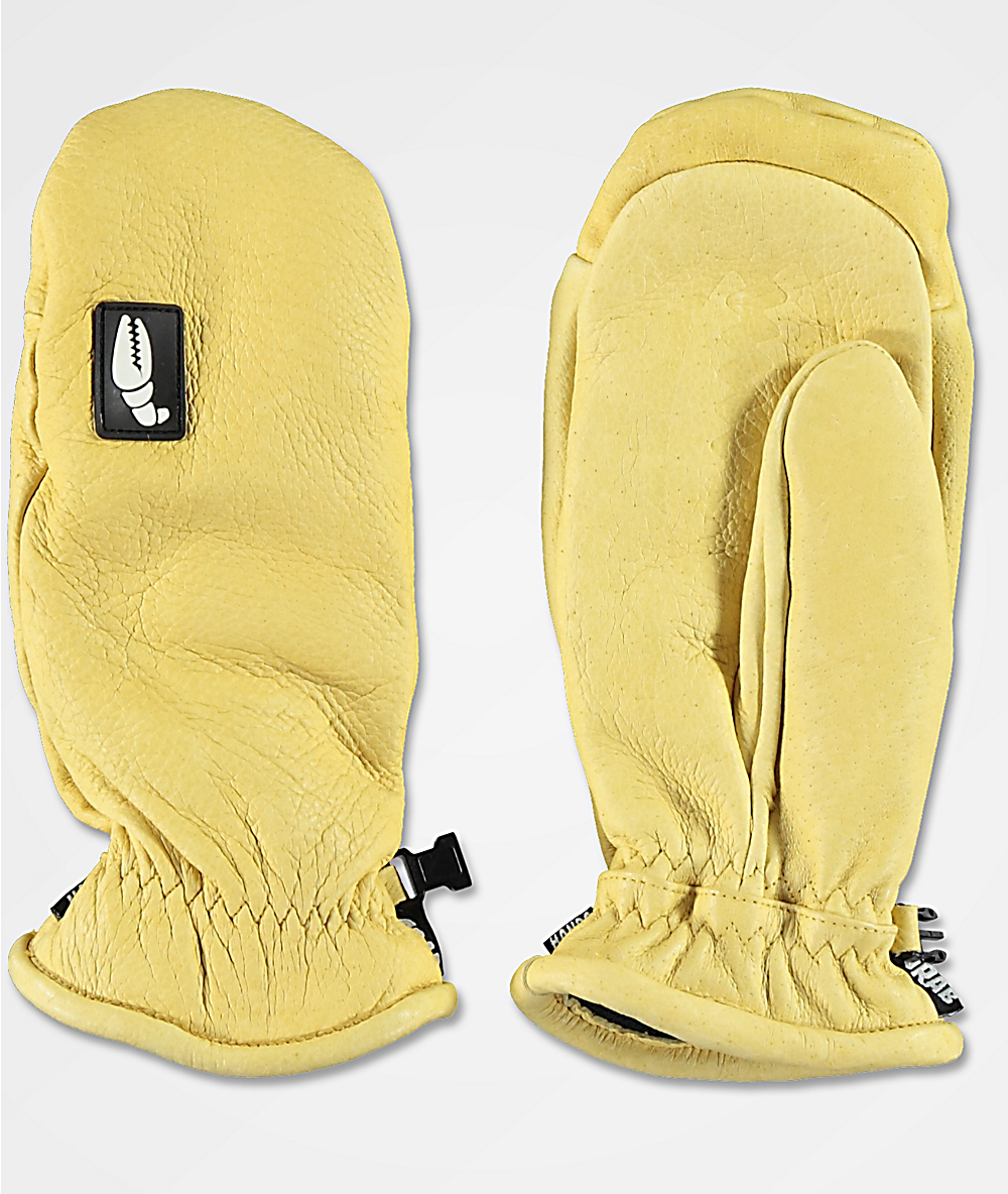 leather snowboard mittens