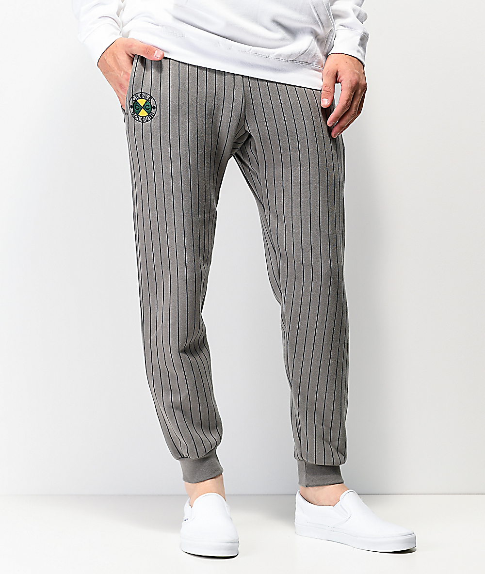 pinstripe jogger pants