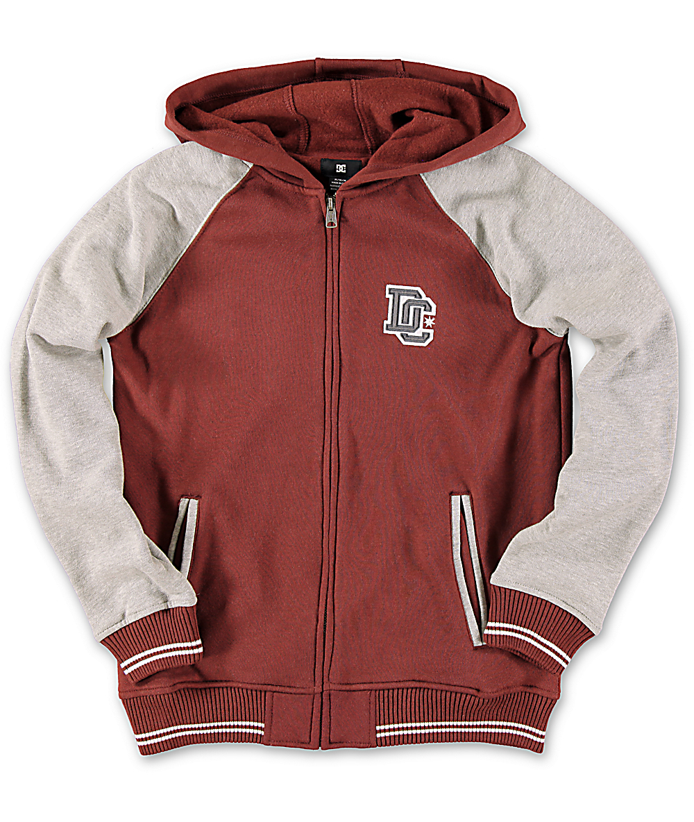 varsity zip hoodie