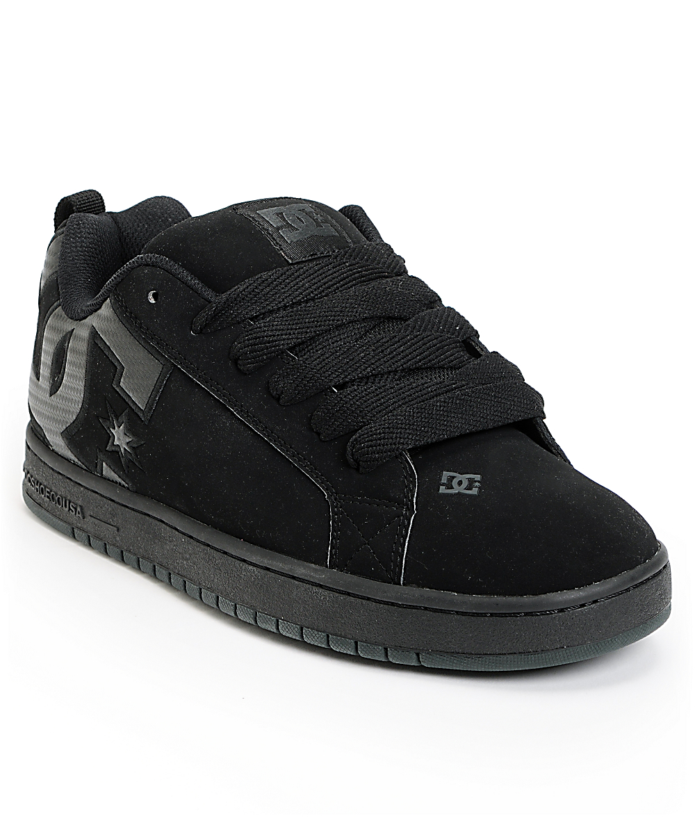 DC Court Graffik SE Black Carbon Fiber Skate Shoes Zumiez