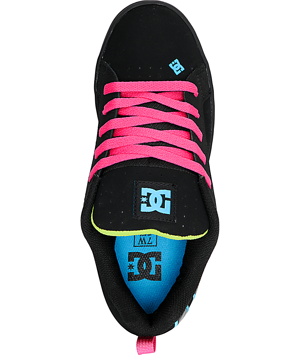 DC Court Graffik SE Black \u0026 Graffiti Skate Shoes