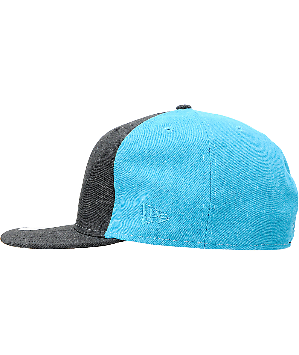 blue and black dc hat