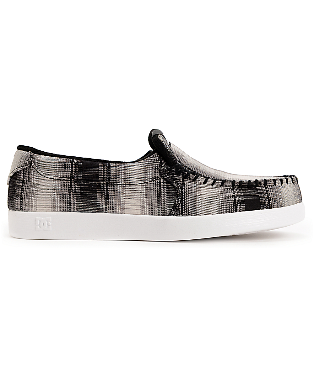 plaid slip on shoes