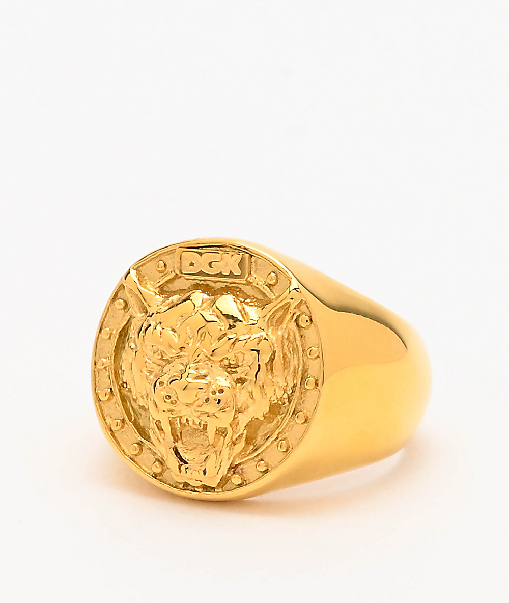 DGK Mens Logo Ring Gold