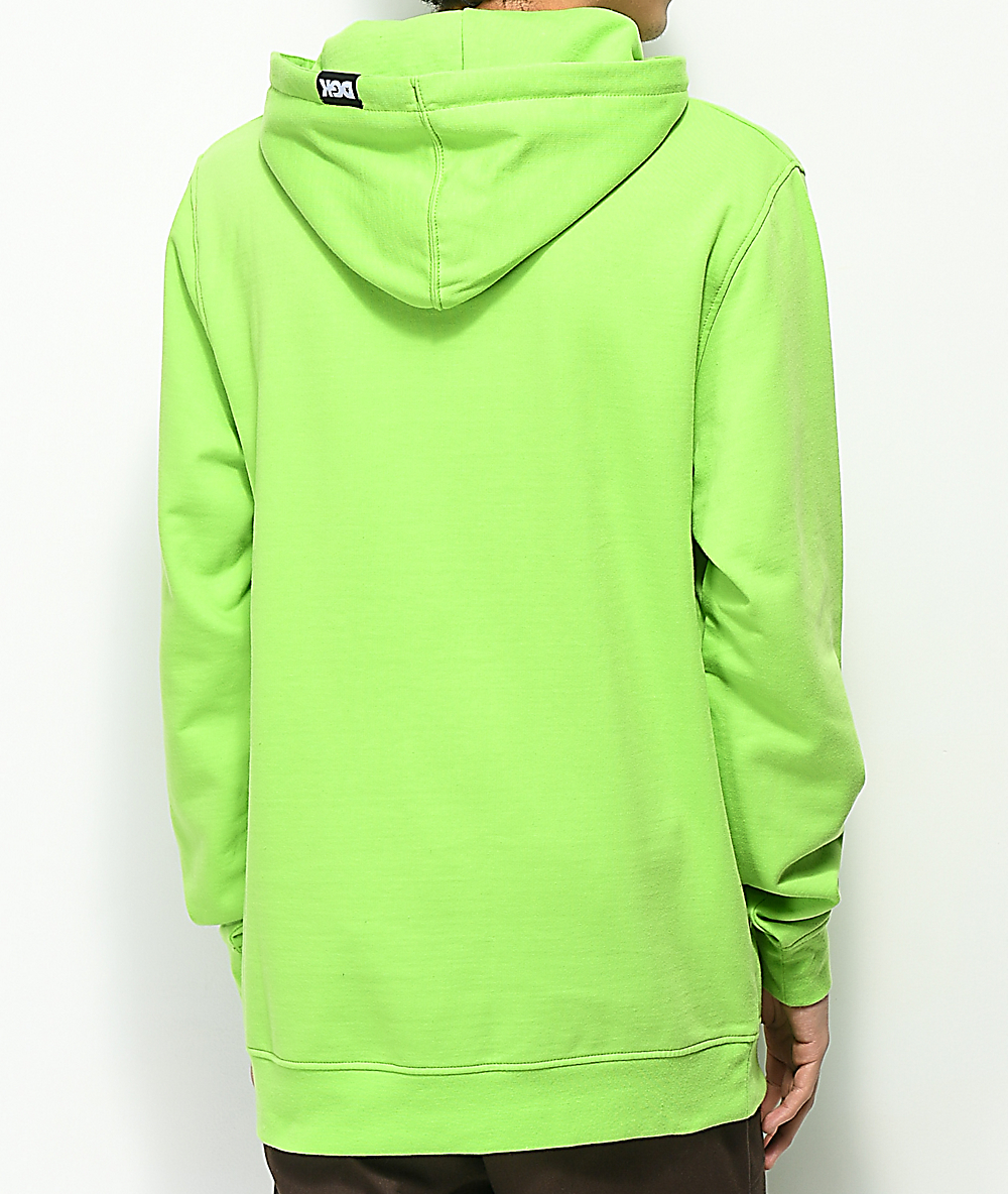 fluorescent green hoodie