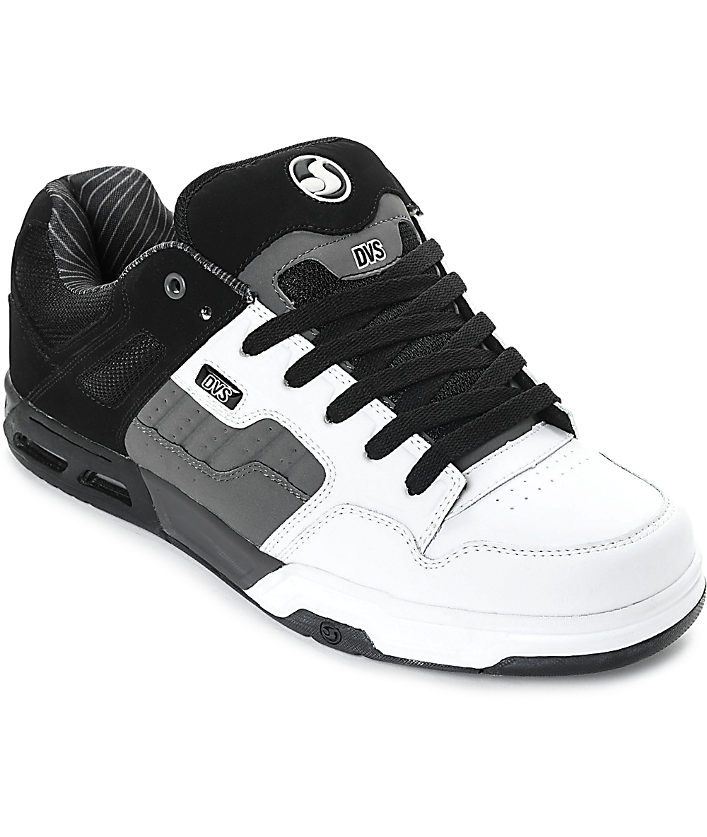 DVS Enduro Heir Black, Charcoal & White Skate Shoes | Zumiez