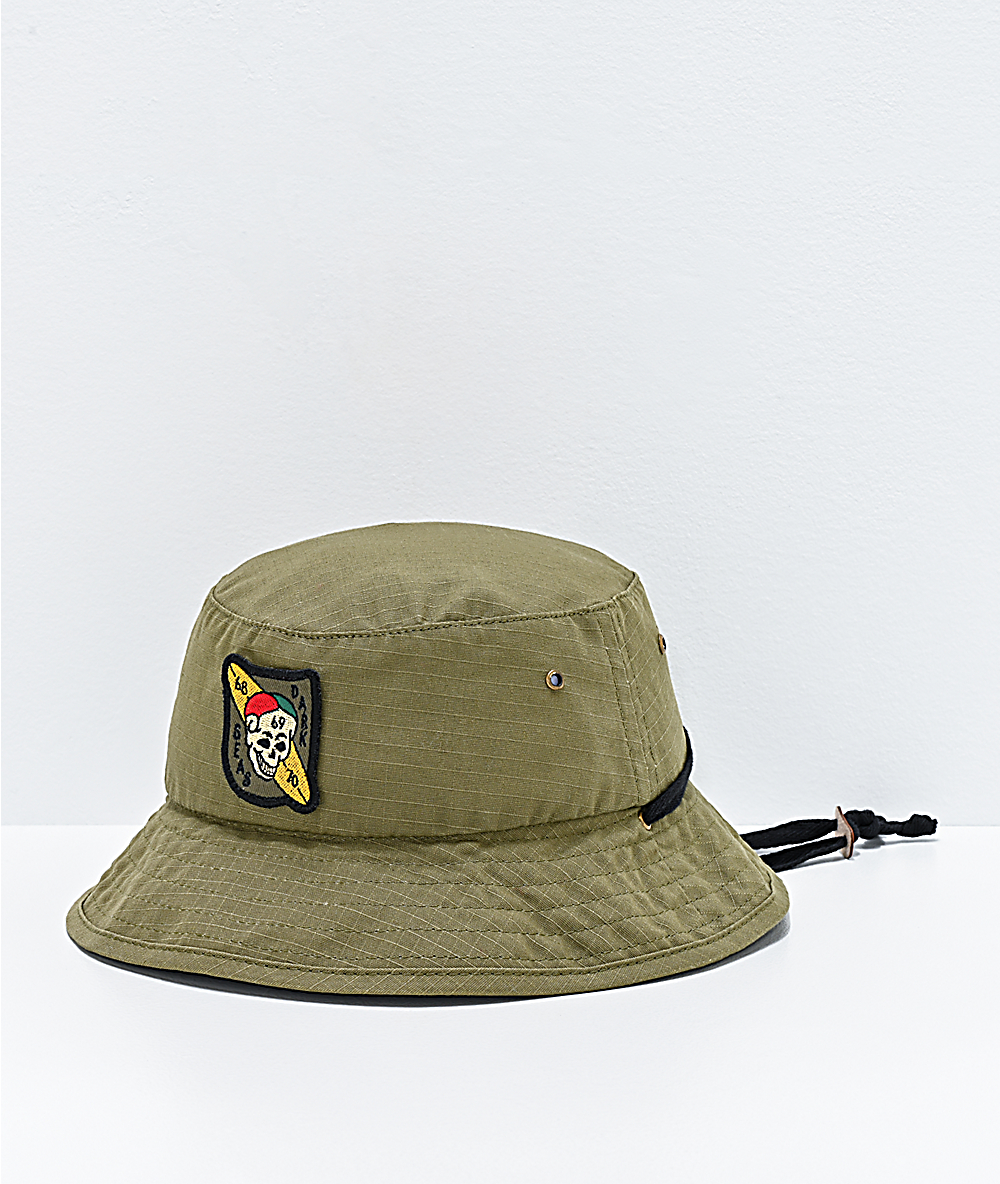 khaki green bucket hat