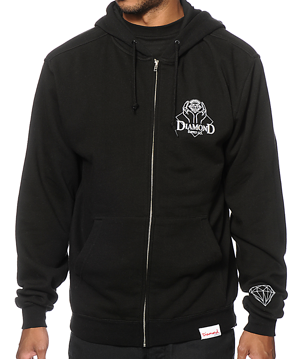 diamond supply co zip up hoodie