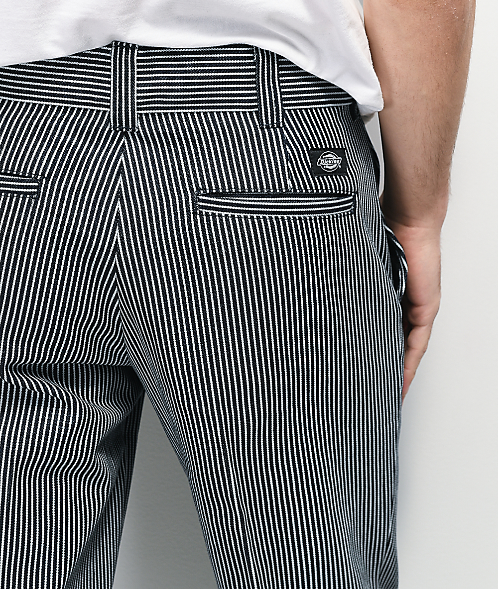 dickies slim stripe work pant