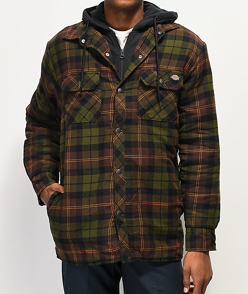 dickies flannel hoodie