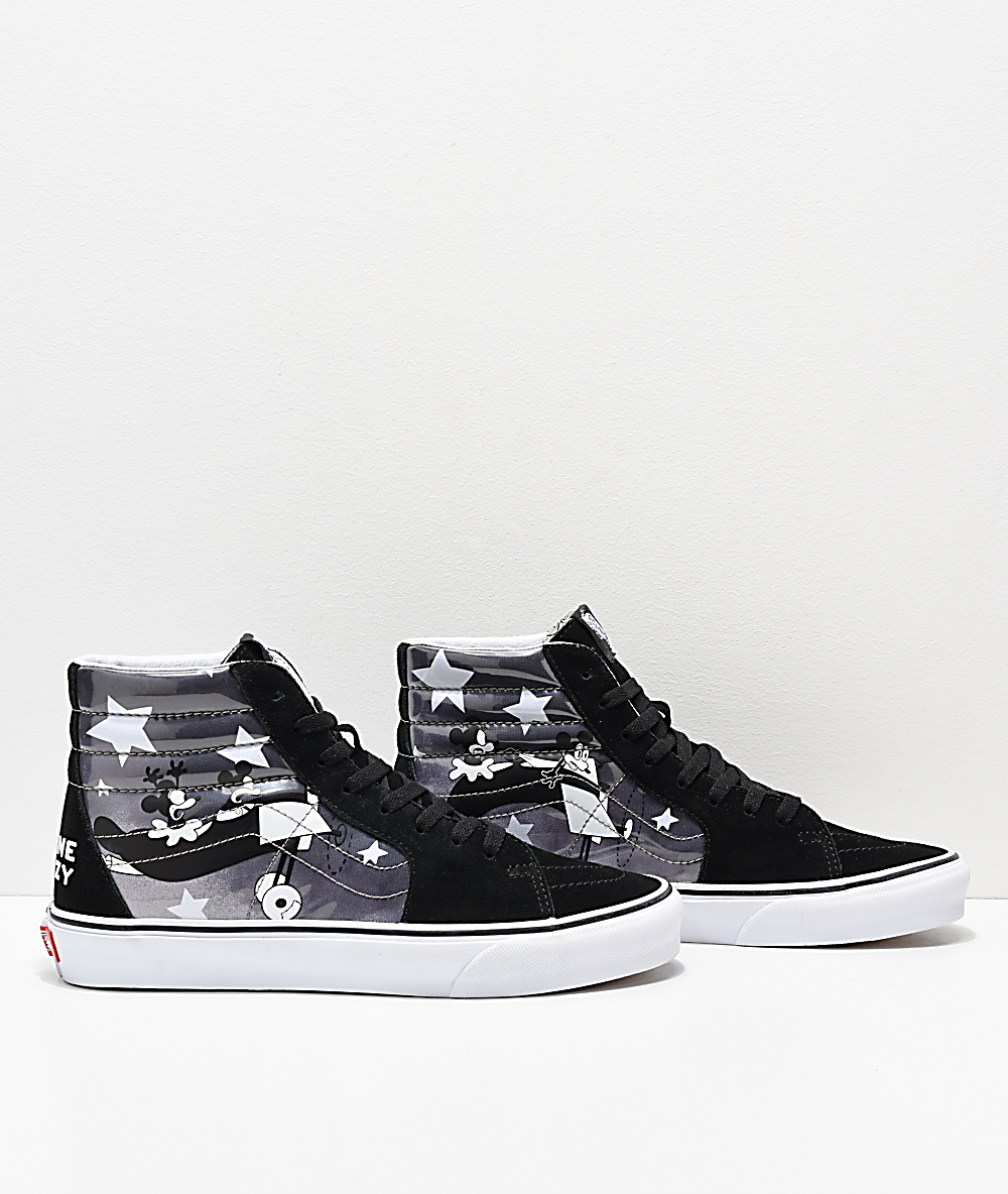 black and white vans high top
