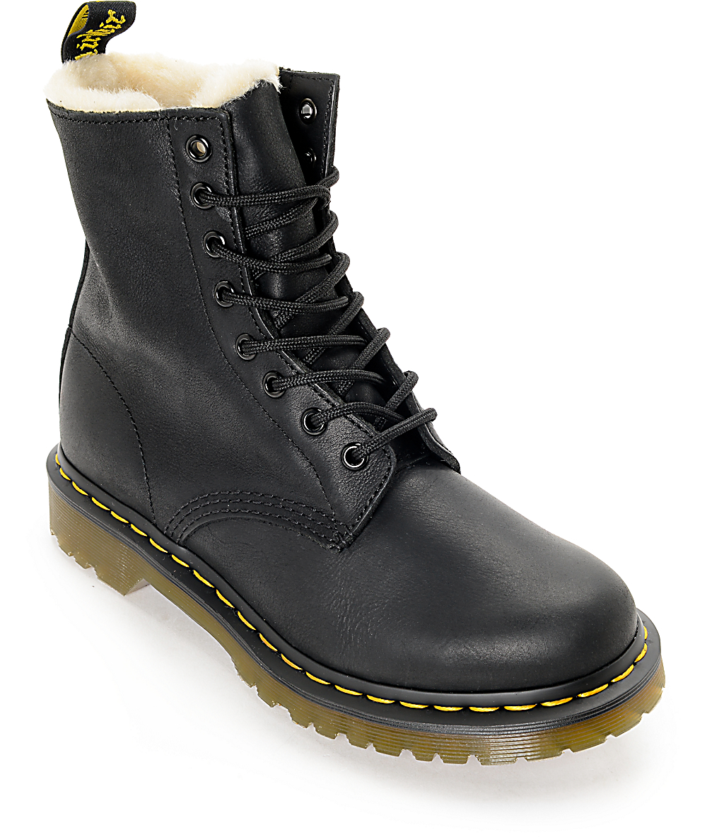 dr martens black serena 8 eye ii boots