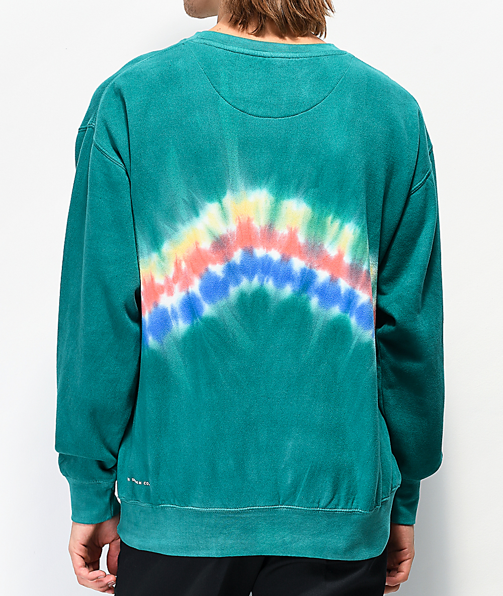 teal crew neck sweatshirt