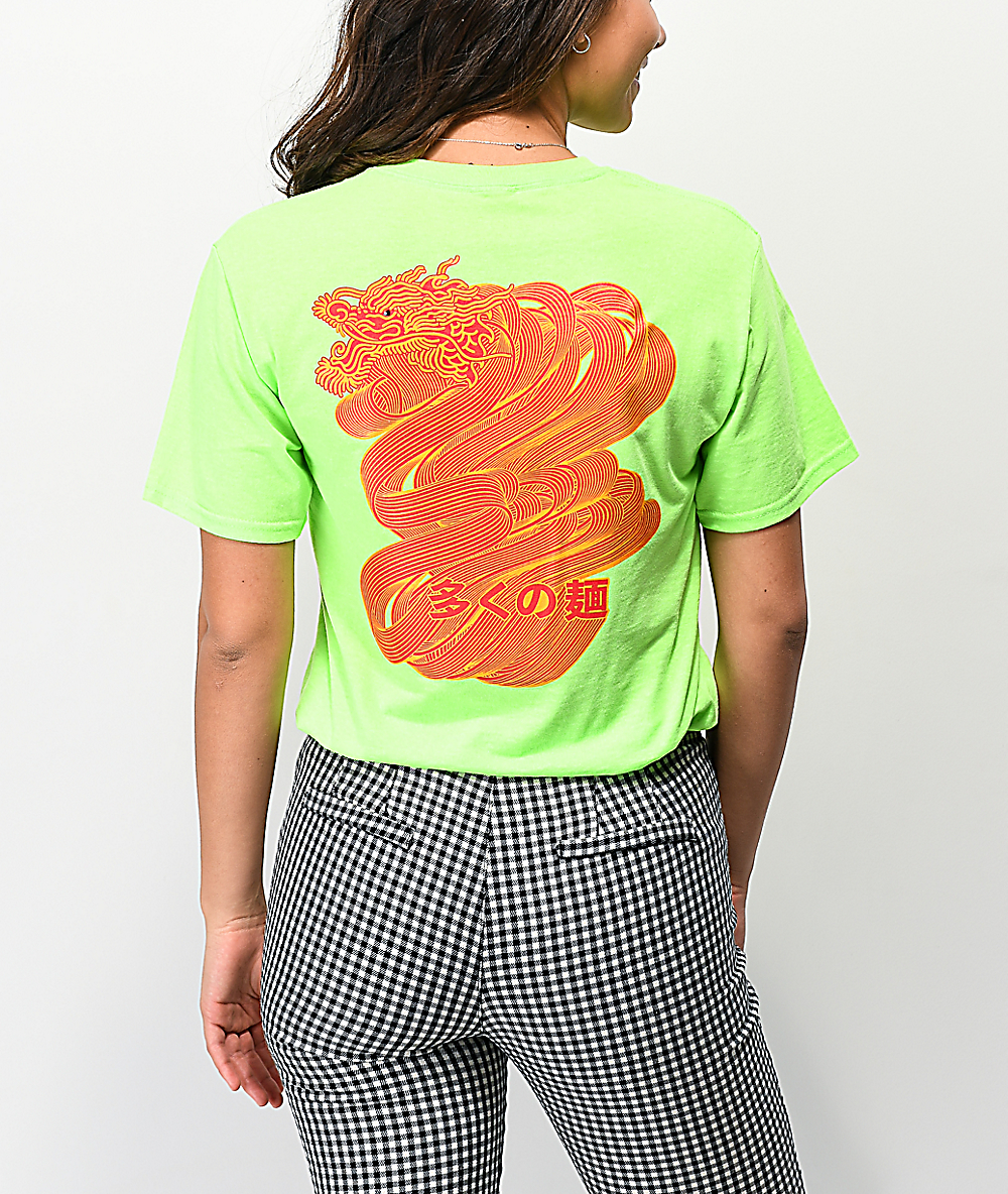 neon green graphic tee