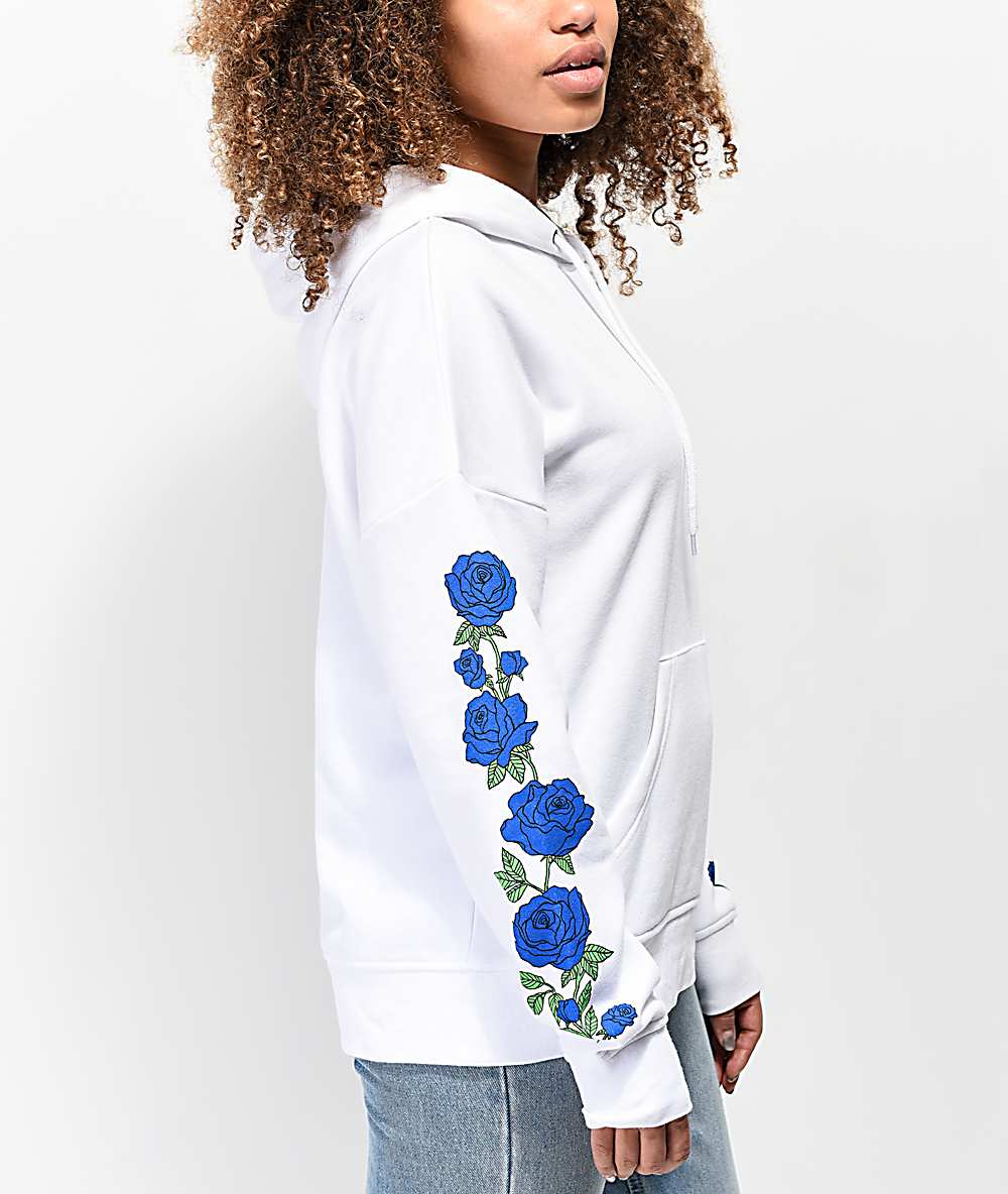 blue rose hoodie