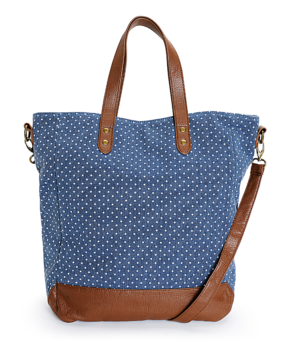 Empyre Karli Chambray Polka Dot Tote Bag