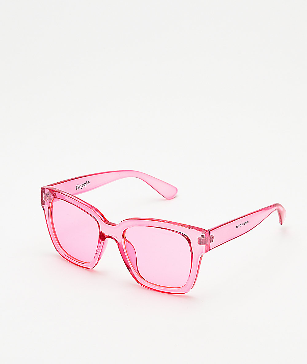 pink see through sunglasses