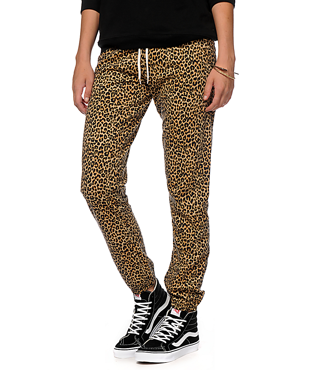 zebra print joggers