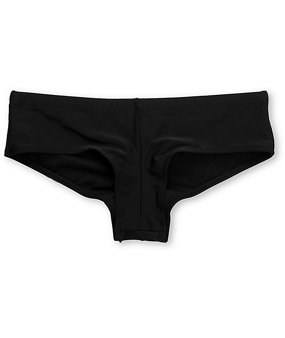 black boyshort swim bottoms