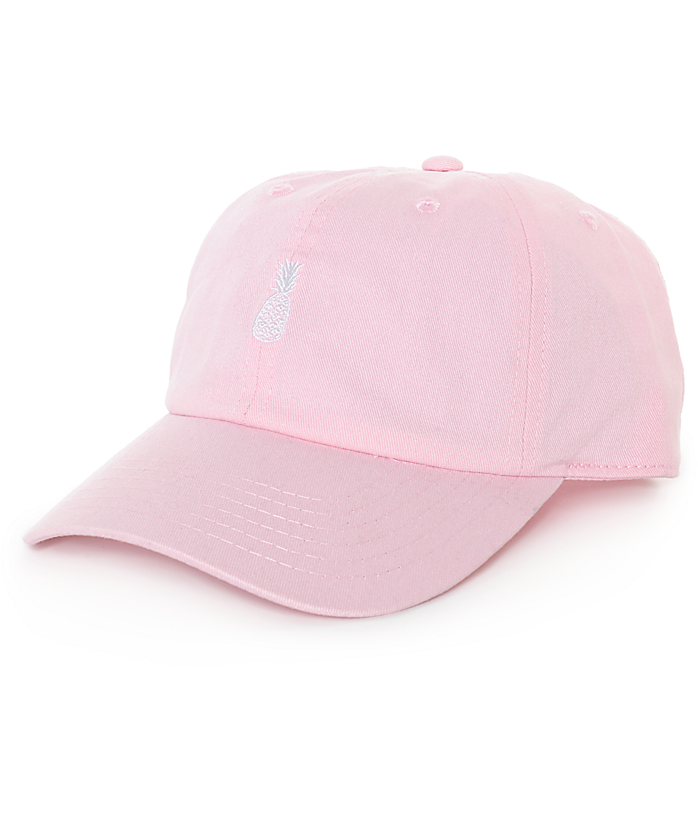 baby pink baseball cap