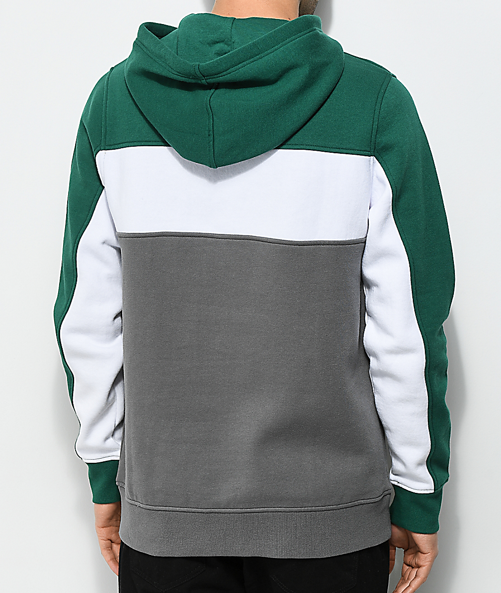 grey green hoodie