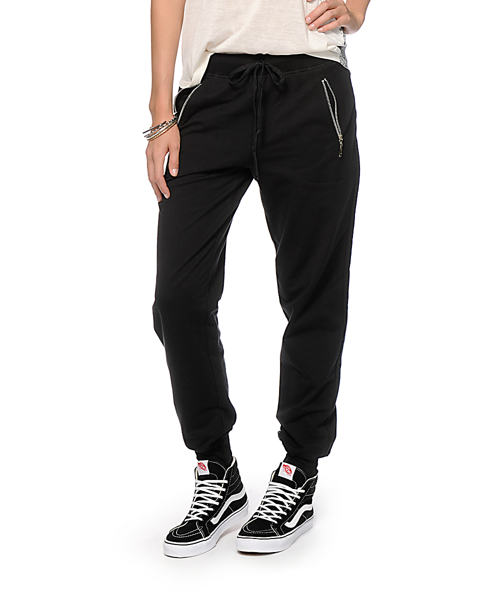 joggers with zipper