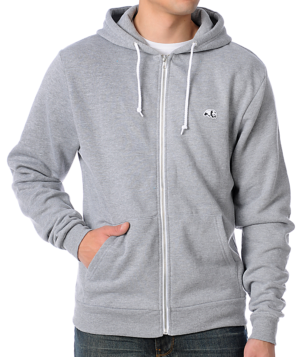 gray zip up hoodie mens