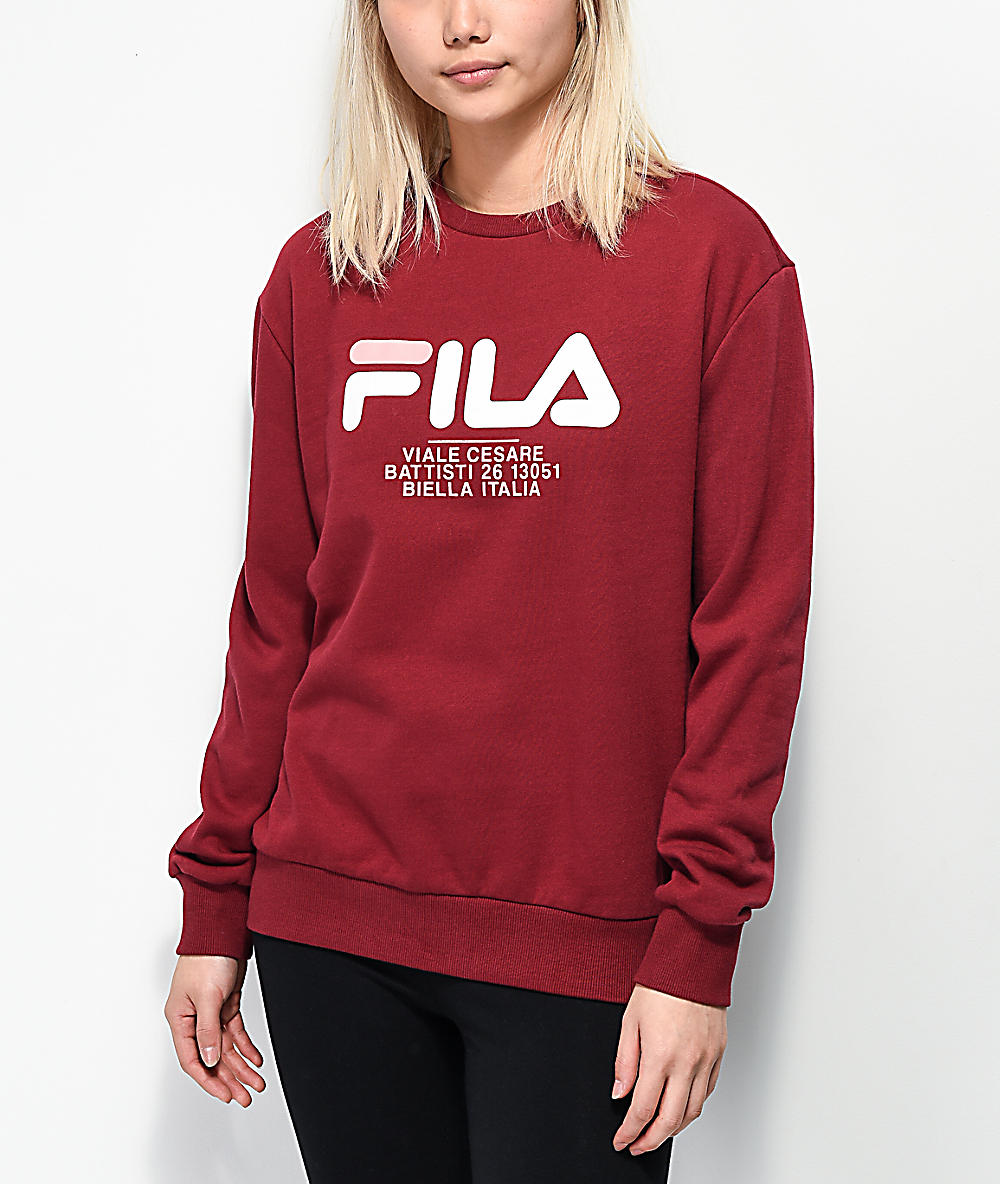 fila sudadera roja