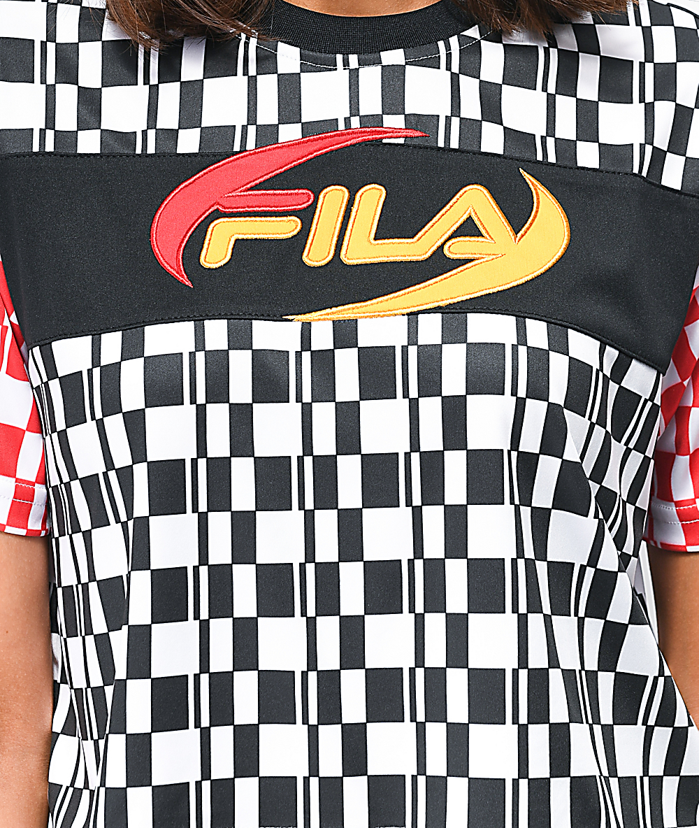 black and gold fila shirt