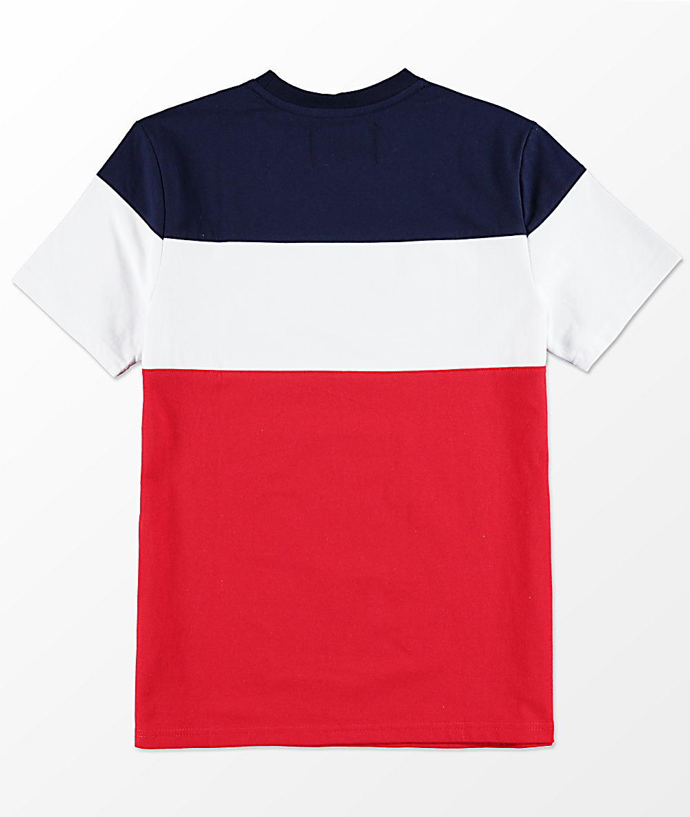 fila red white and blue shirt